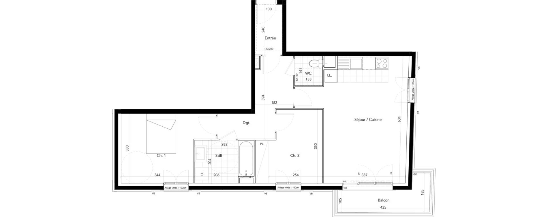 Appartement T3 de 65,66 m2 &agrave; Taverny Centre