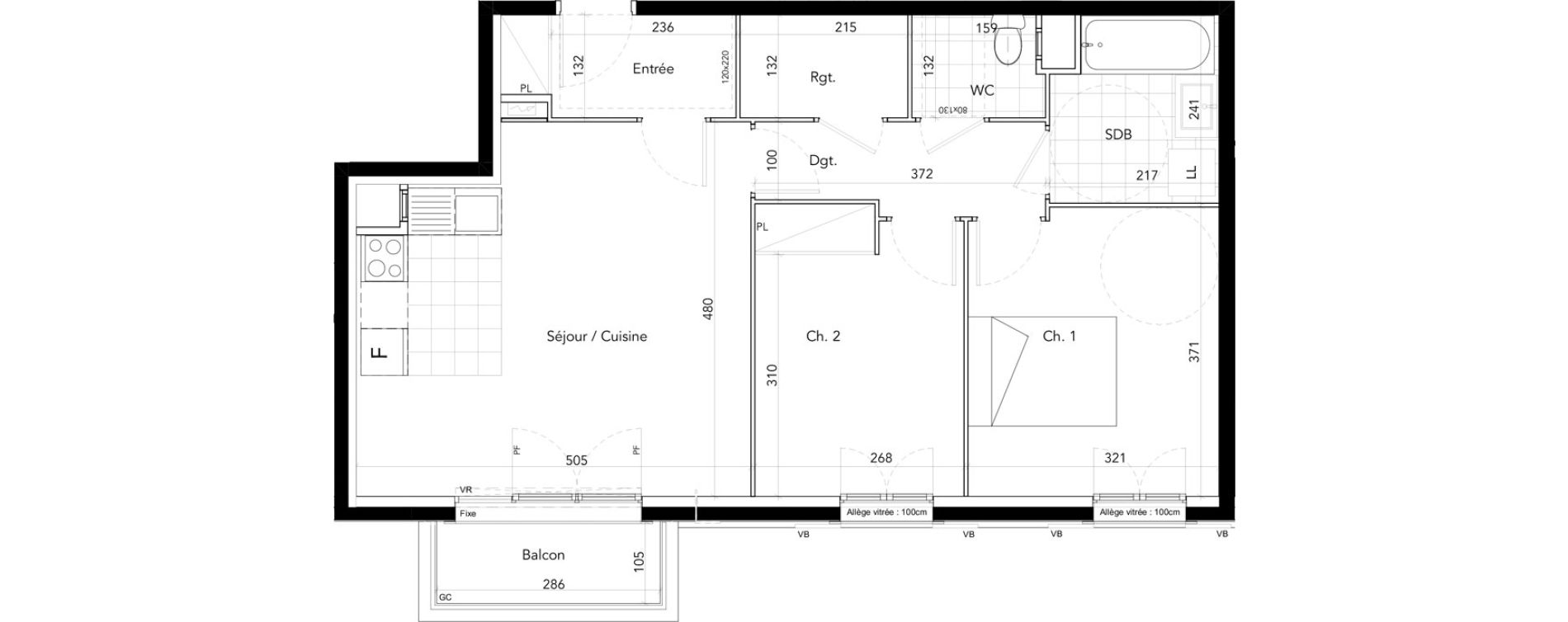 Appartement T3 de 61,75 m2 &agrave; Taverny Centre