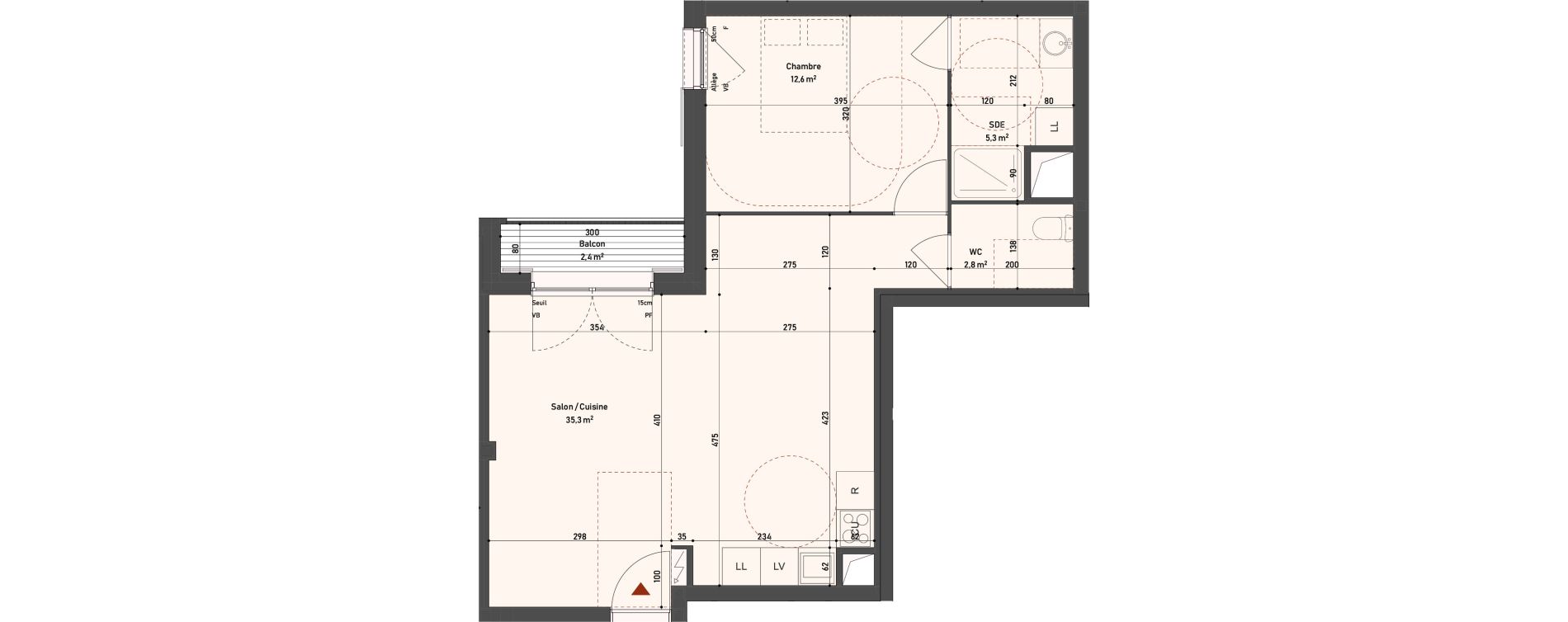 Appartement T2 de 56,00 m2 &agrave; Taverny Taverny mermoz