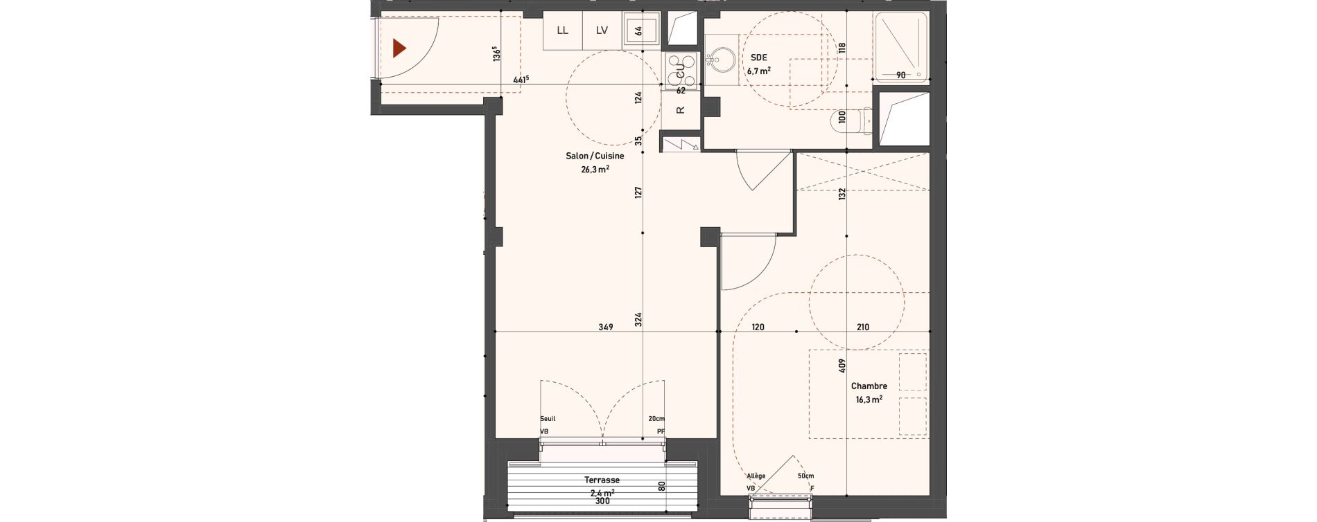 Appartement T2 de 49,30 m2 &agrave; Taverny Taverny mermoz
