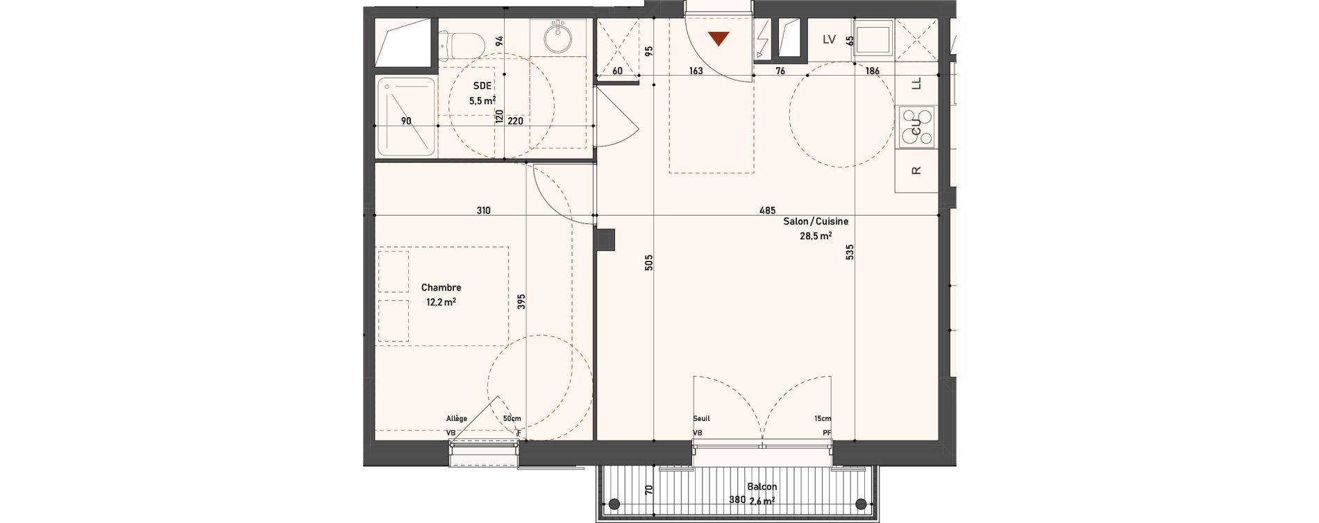 Appartement T2 de 46,20 m2 &agrave; Taverny Taverny mermoz