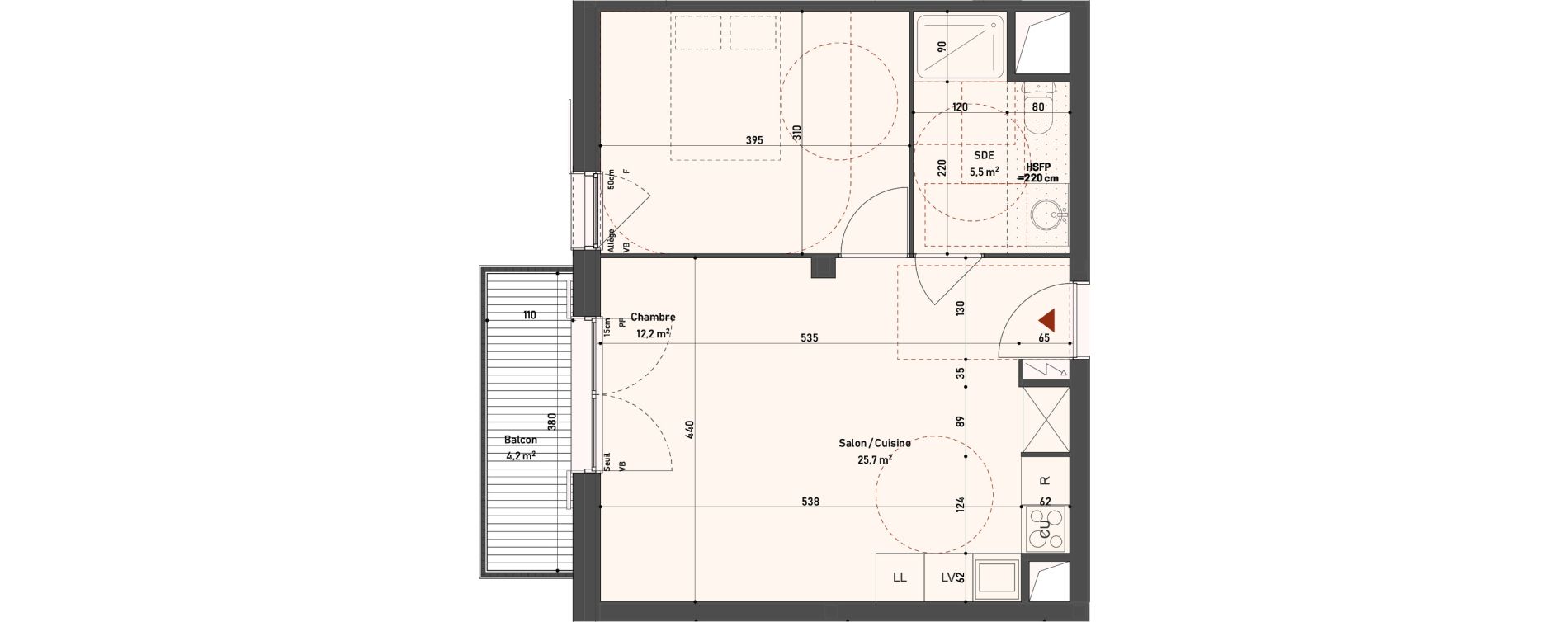 Appartement T2 de 43,40 m2 &agrave; Taverny Taverny mermoz