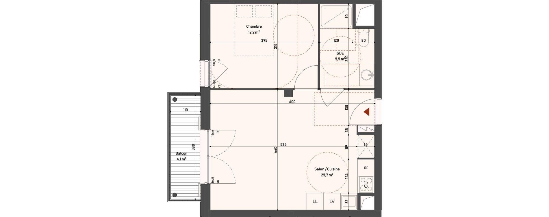 Appartement T2 de 43,40 m2 &agrave; Taverny Taverny mermoz