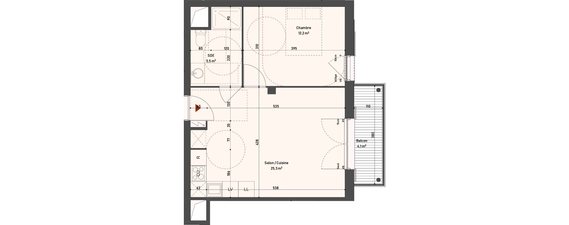 Appartement T2 de 43,00 m2 &agrave; Taverny Taverny mermoz