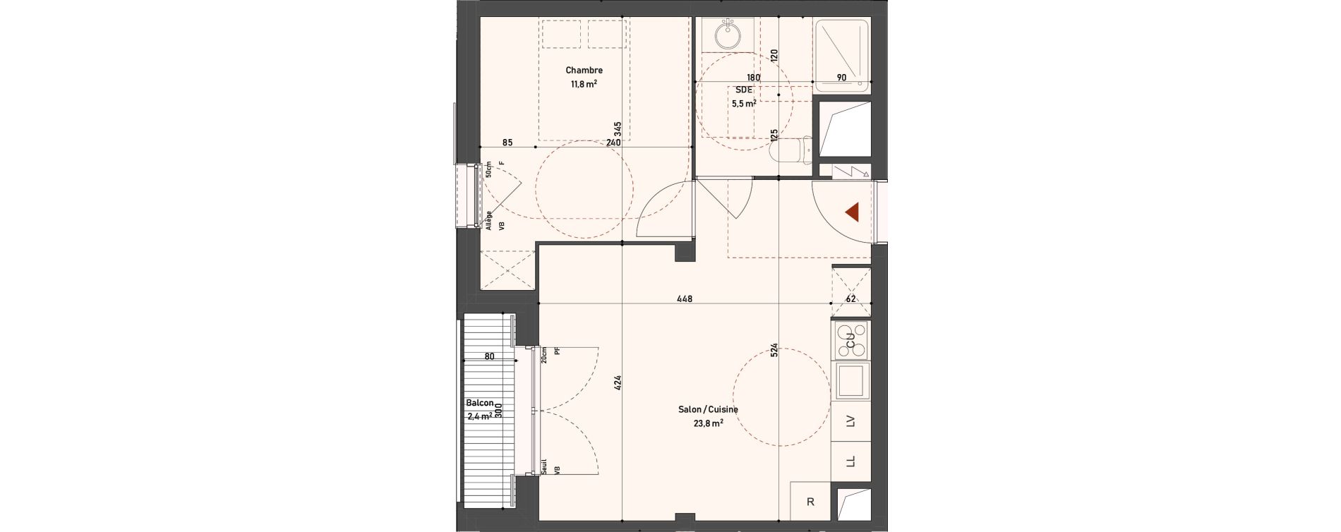 Appartement T2 de 41,10 m2 &agrave; Taverny Taverny mermoz