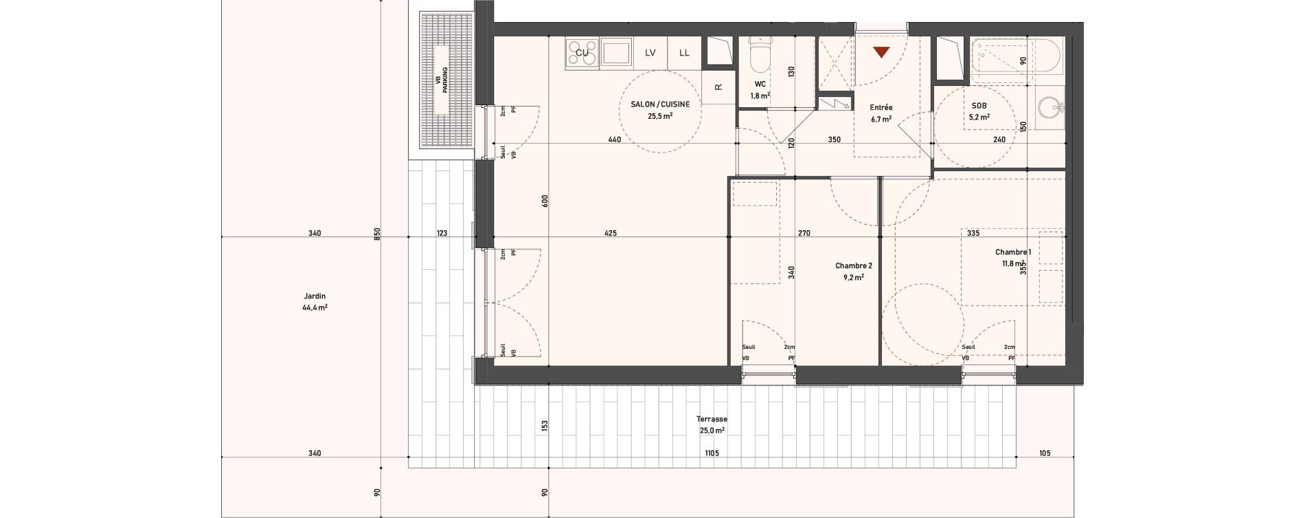 Appartement T3 de 60,20 m2 &agrave; Taverny Taverny mermoz