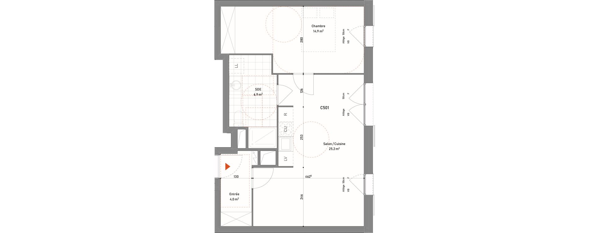 Appartement T2 de 51,00 m2 &agrave; Taverny Taverny mermoz
