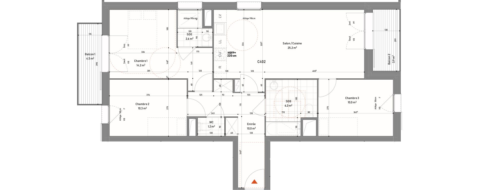 Appartement T4 de 79,70 m2 &agrave; Taverny Taverny mermoz