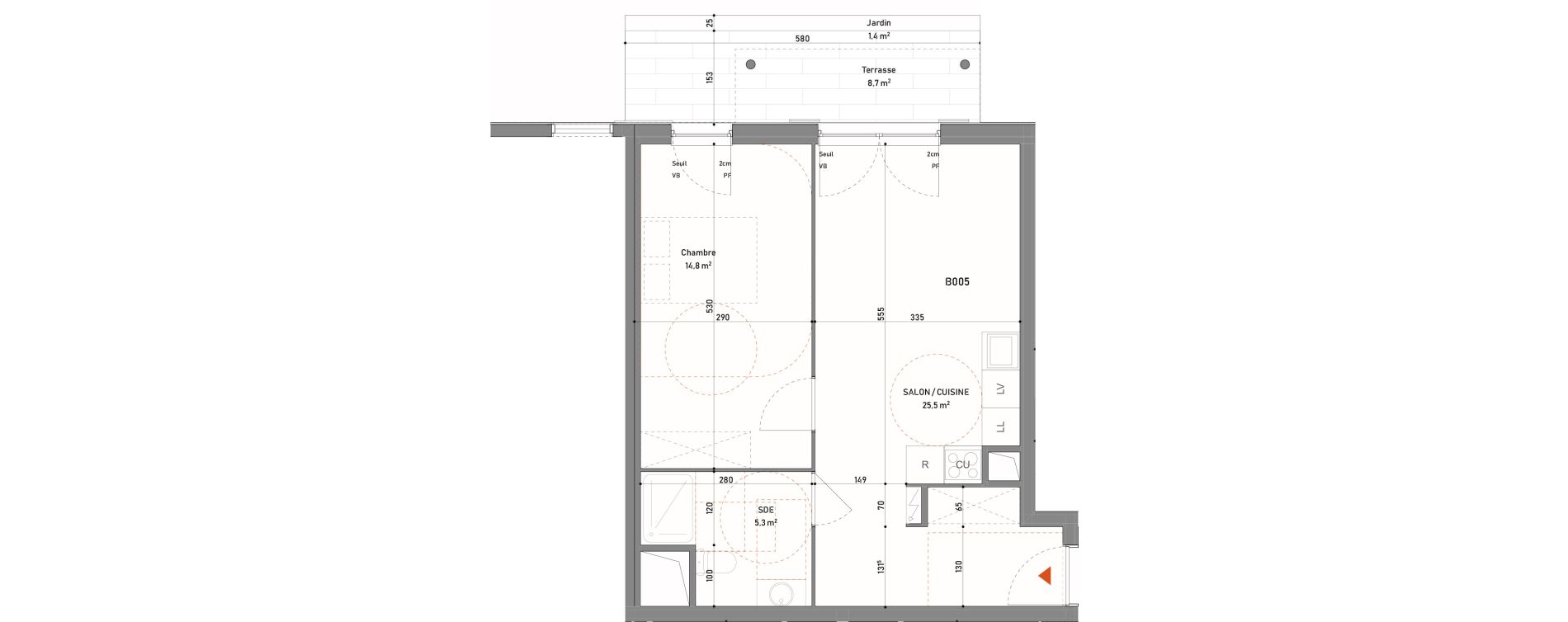 Appartement T2 de 45,60 m2 &agrave; Taverny Taverny mermoz