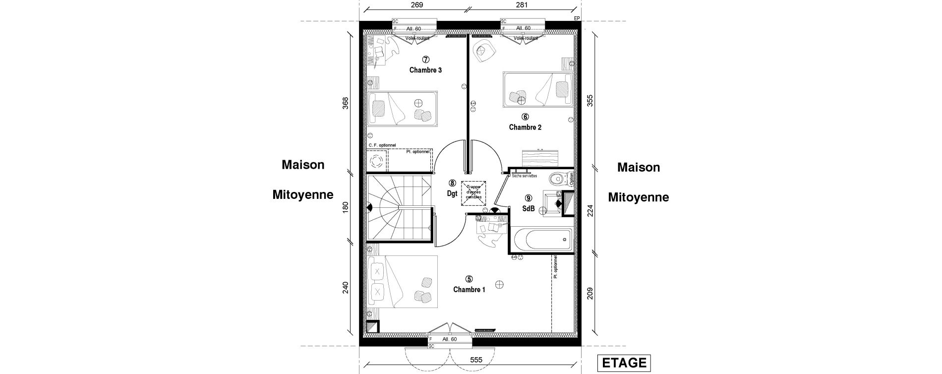 Maison T4 de 81,00 m2 &agrave; Vaur&eacute;al Centre
