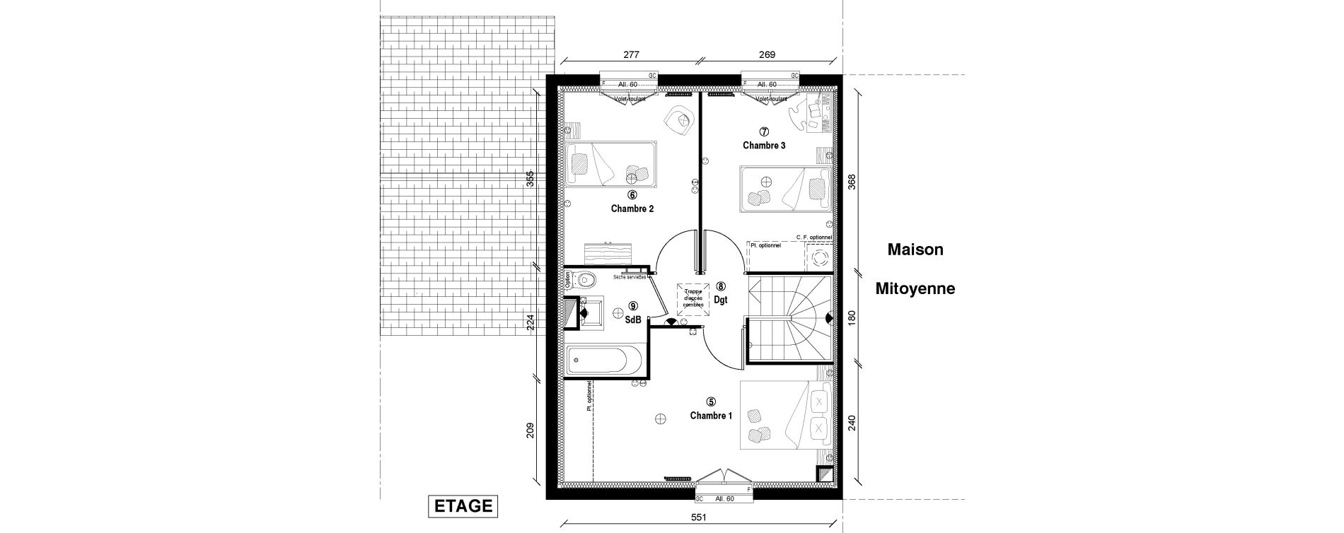 Maison T4 de 80,30 m2 &agrave; Vaur&eacute;al Centre
