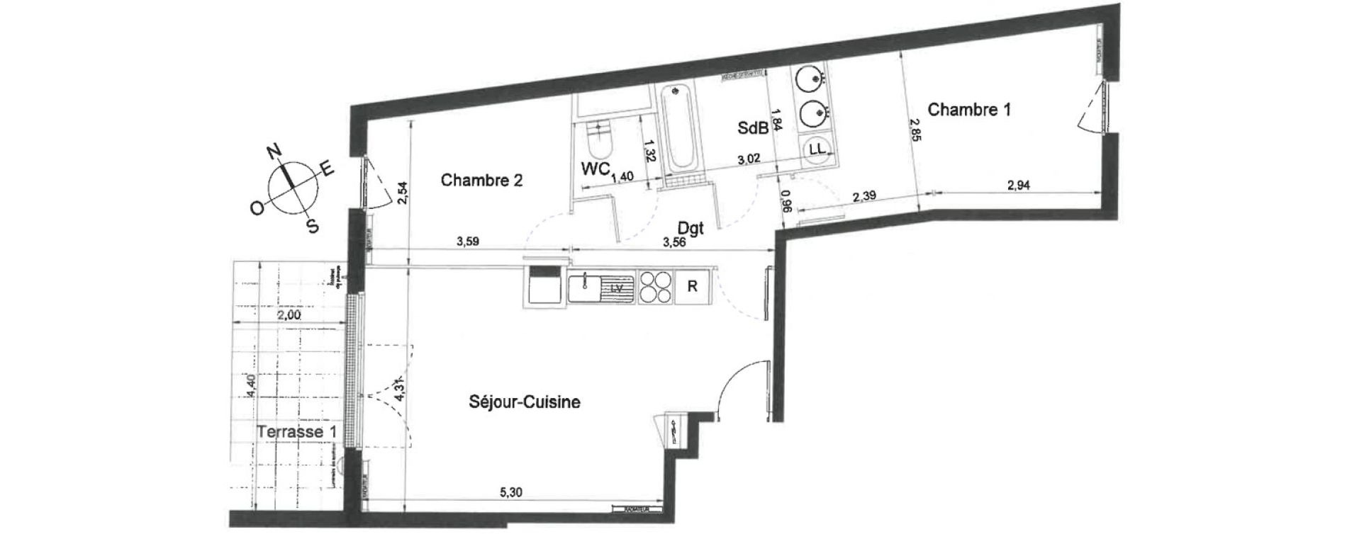 Appartement T3 de 64,80 m2 &agrave; Villiers-Le-Bel Centre