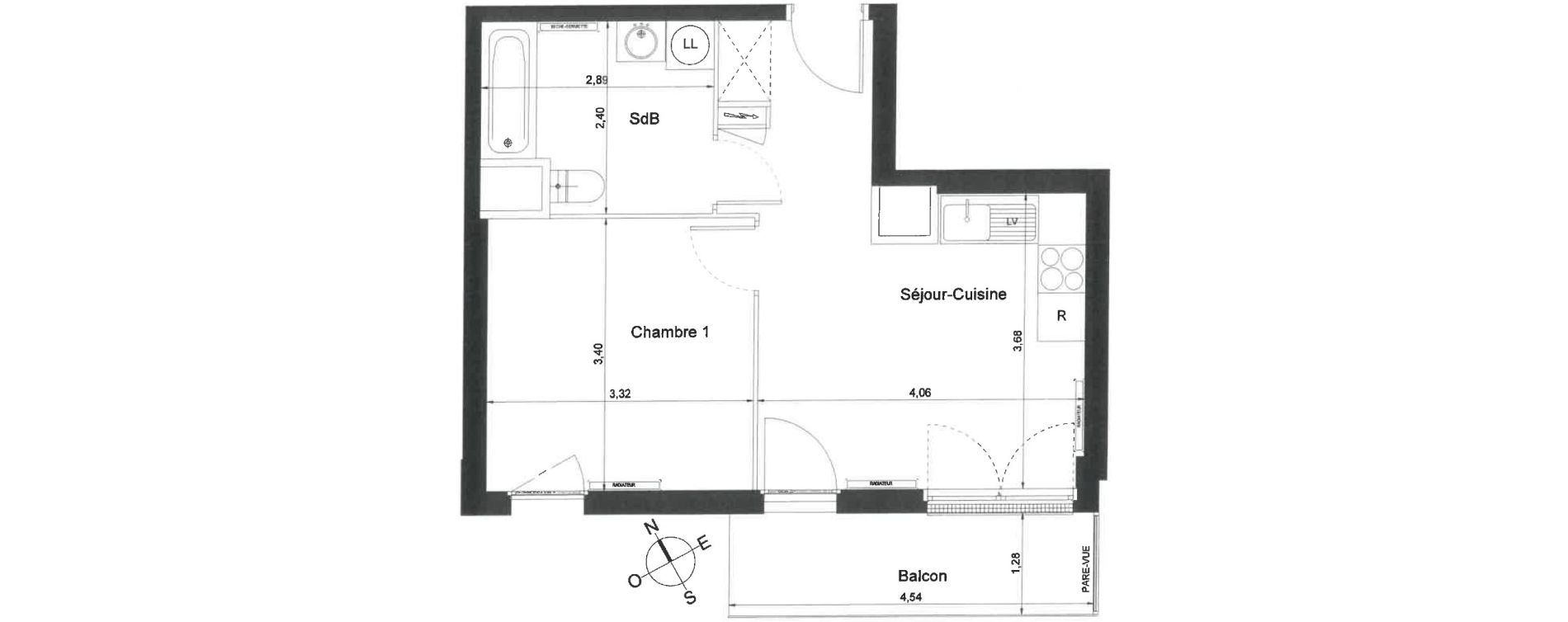 Appartement T2 de 36,10 m2 &agrave; Villiers-Le-Bel Centre