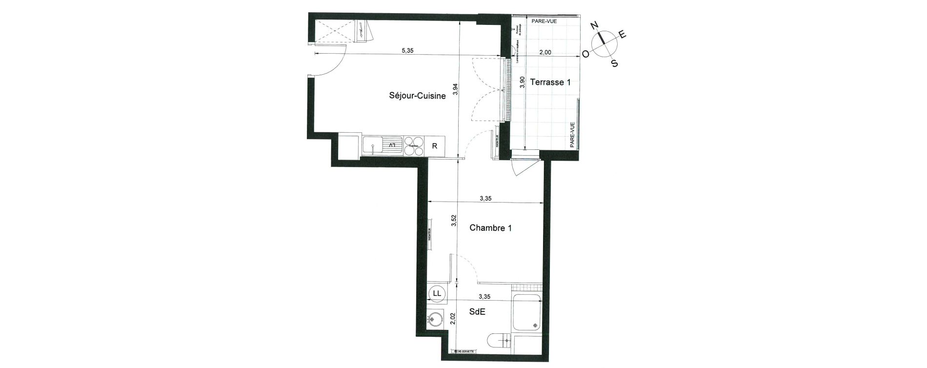 Appartement T2 de 37,50 m2 &agrave; Villiers-Le-Bel Centre