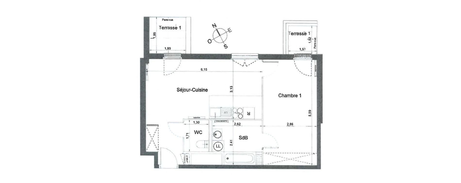 Appartement T2 de 47,80 m2 &agrave; Villiers-Le-Bel Centre