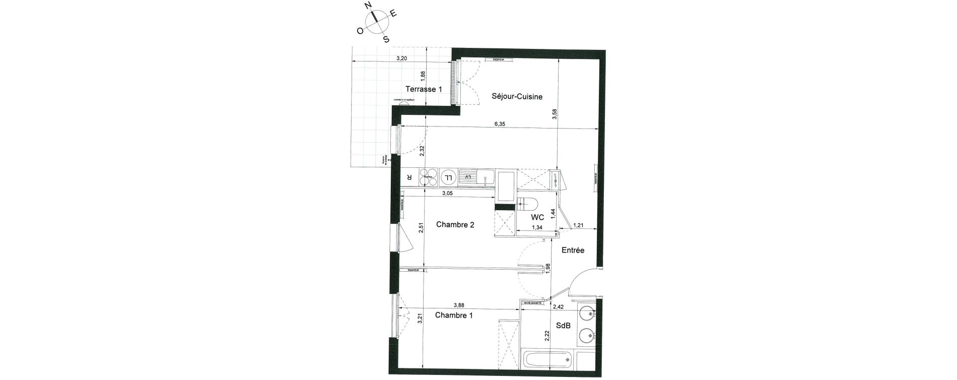 Appartement T3 de 57,30 m2 &agrave; Villiers-Le-Bel Centre