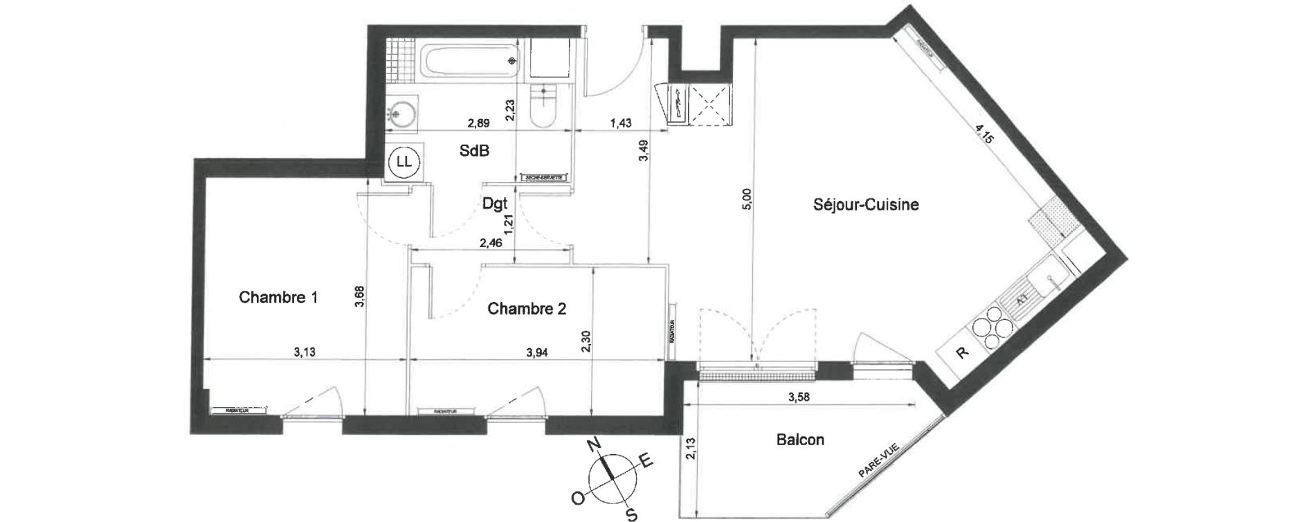 Appartement T3 de 61,10 m2 &agrave; Villiers-Le-Bel Centre