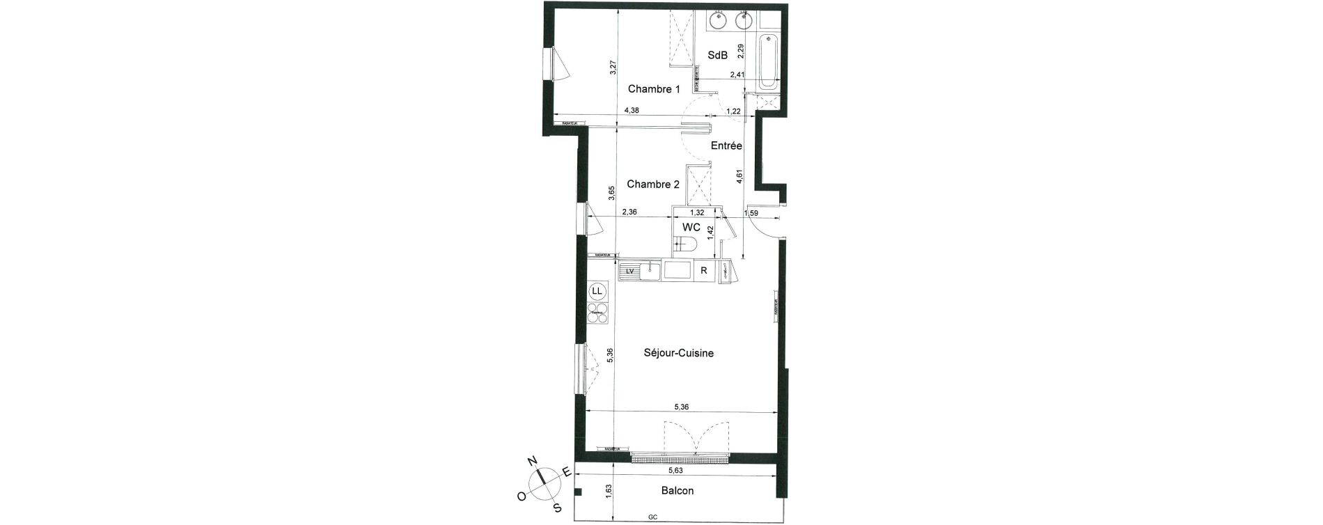 Appartement T3 de 65,70 m2 &agrave; Villiers-Le-Bel Centre