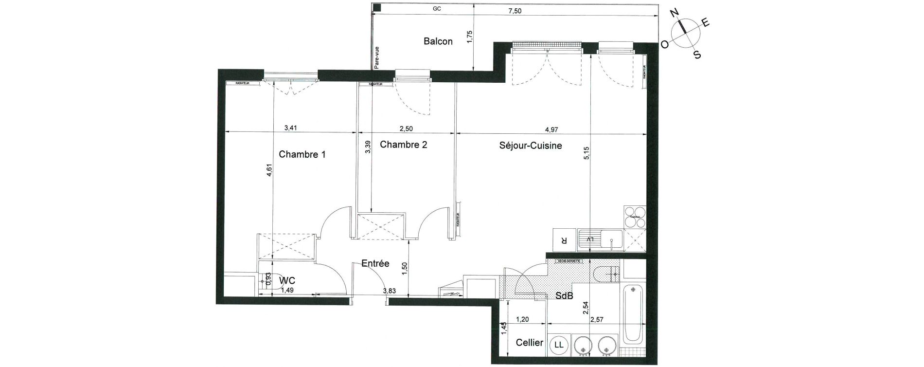 Appartement T3 de 66,80 m2 &agrave; Villiers-Le-Bel Centre