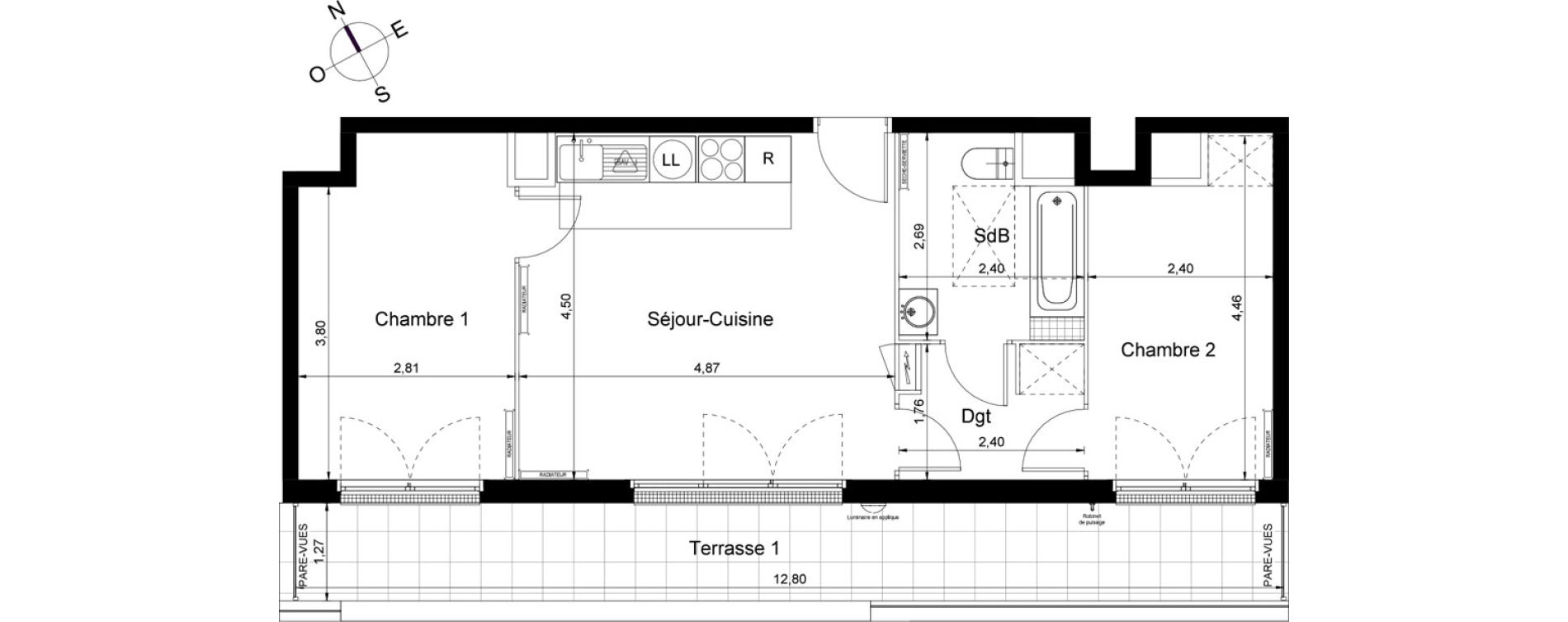 Appartement T3 de 53,20 m2 &agrave; Villiers-Le-Bel Centre