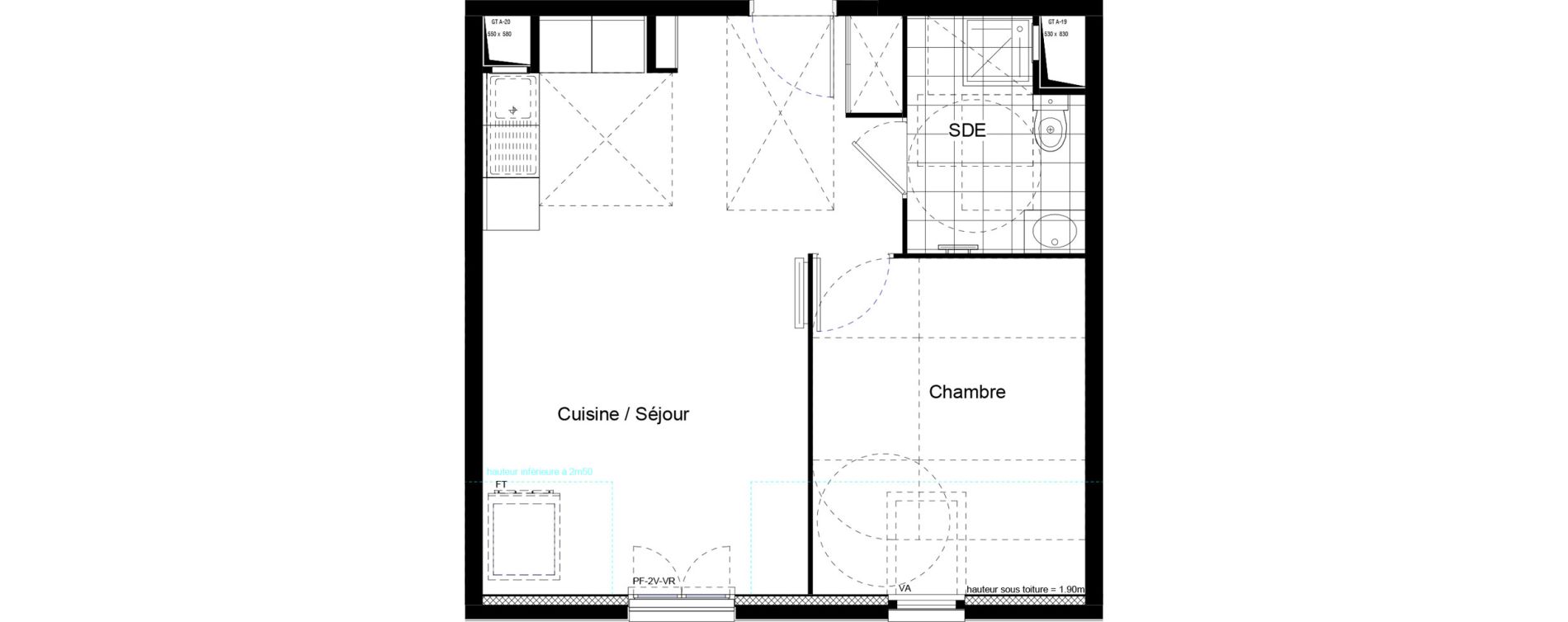 Appartement T2 de 43,90 m2 &agrave; Villiers-Le-Bel Village - val roger