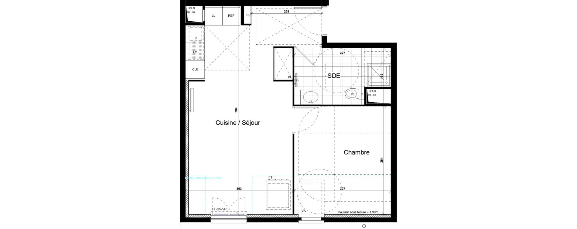 Appartement T2 de 43,25 m2 &agrave; Villiers-Le-Bel Village - val roger