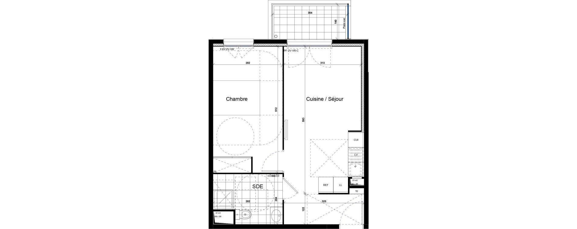 Appartement T2 de 42,09 m2 &agrave; Villiers-Le-Bel Village - val roger