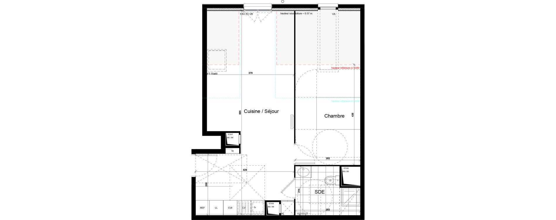 Appartement T2 de 44,58 m2 &agrave; Villiers-Le-Bel Village - val roger