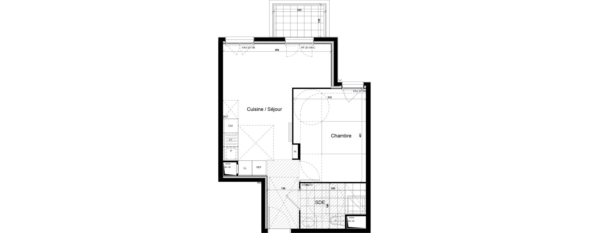 Appartement T2 de 39,91 m2 &agrave; Villiers-Le-Bel Village - val roger