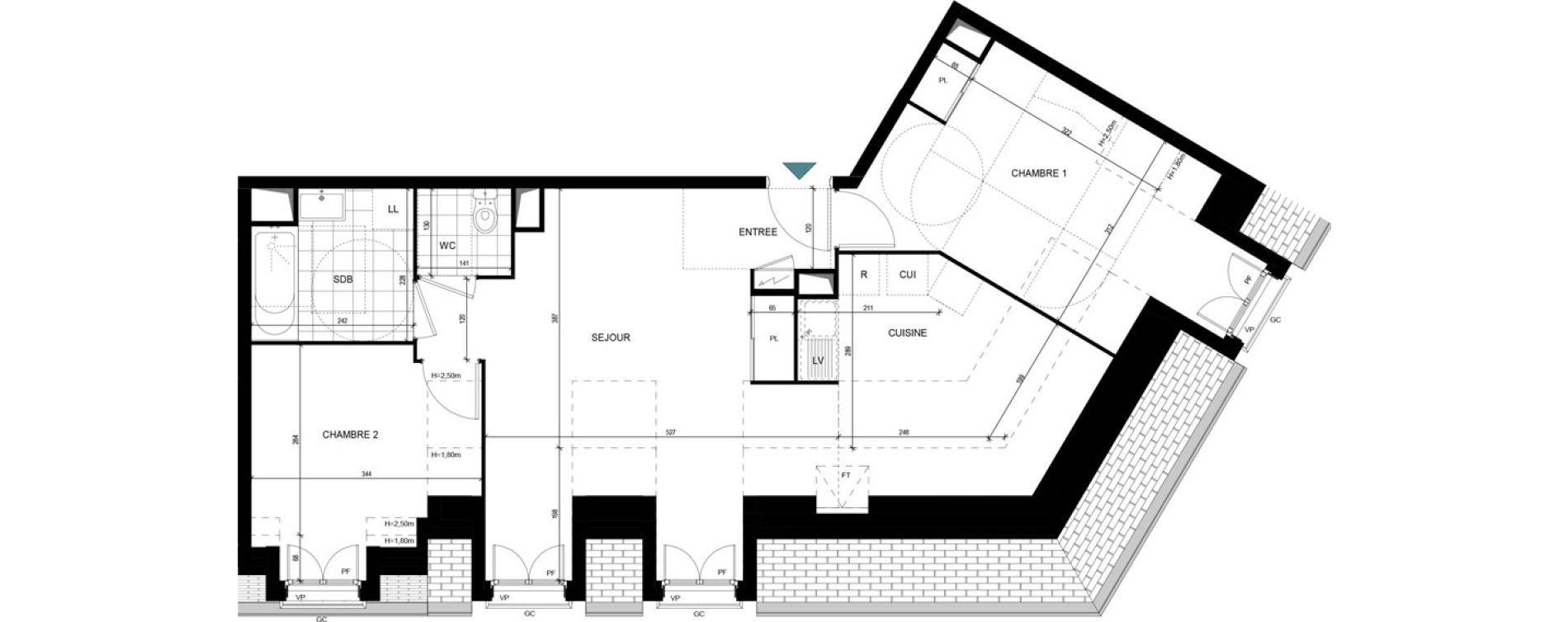 Appartement T3 de 64,46 m2 &agrave; Villiers-Le-Bel Village - val roger
