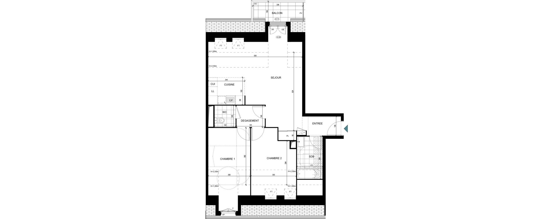 Appartement T3 de 65,38 m2 &agrave; Villiers-Le-Bel Village - val roger