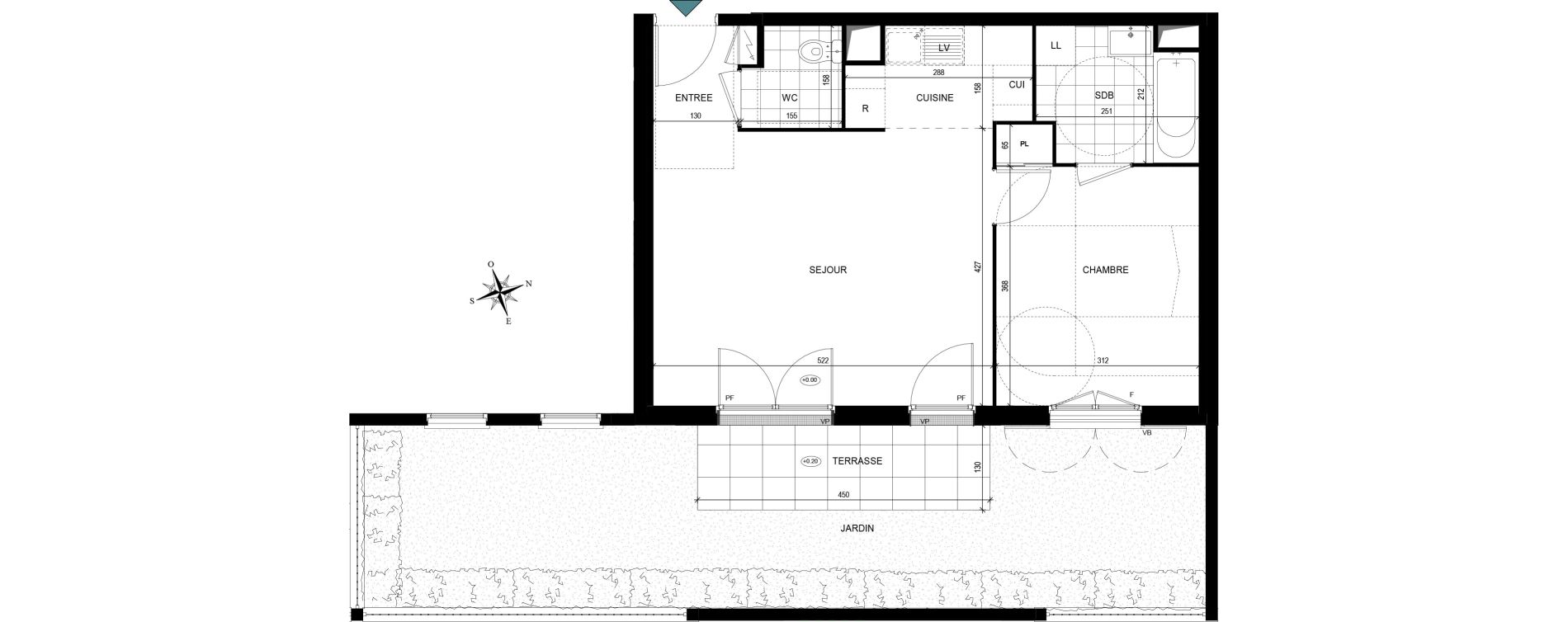 Appartement T2 de 47,46 m2 &agrave; Villiers-Le-Bel Village - val roger