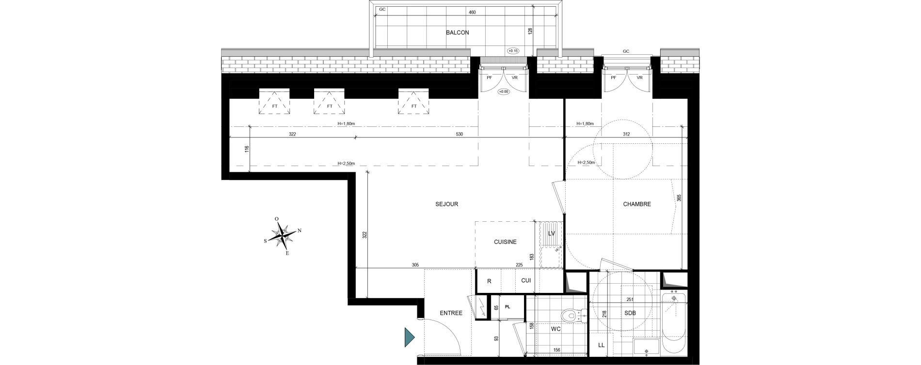 Appartement T2 de 53,13 m2 &agrave; Villiers-Le-Bel Village - val roger