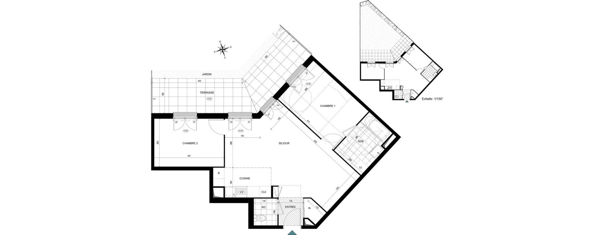 Appartement T3 de 60,42 m2 &agrave; Villiers-Le-Bel Village - val roger