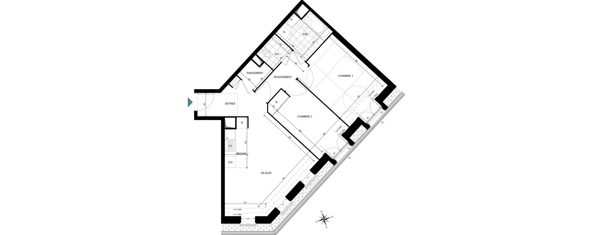 Appartement T3 de 60,02 m2 &agrave; Villiers-Le-Bel Village - val roger