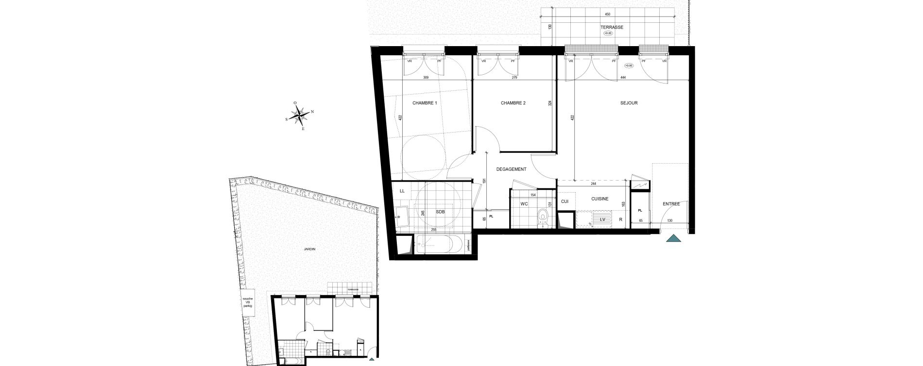 Appartement T3 de 59,51 m2 &agrave; Villiers-Le-Bel Village - val roger
