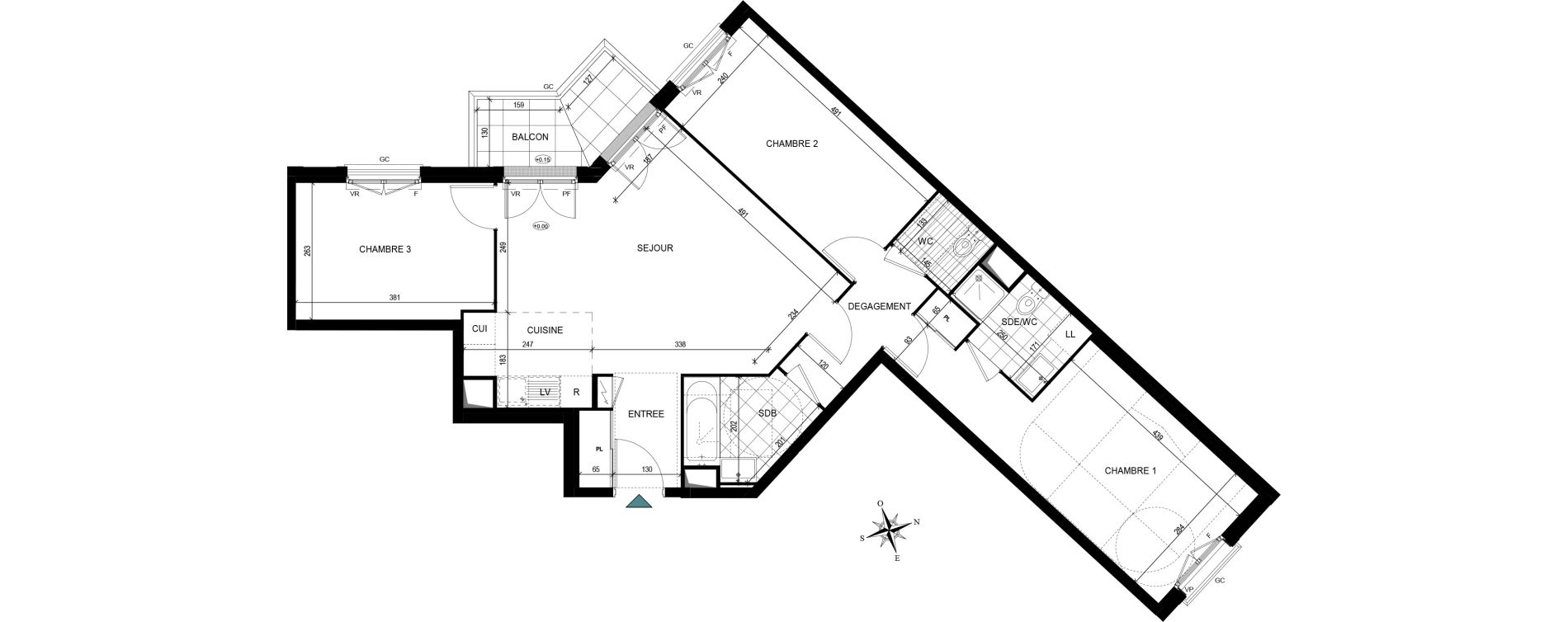 Appartement T4 de 80,46 m2 &agrave; Villiers-Le-Bel Village - val roger