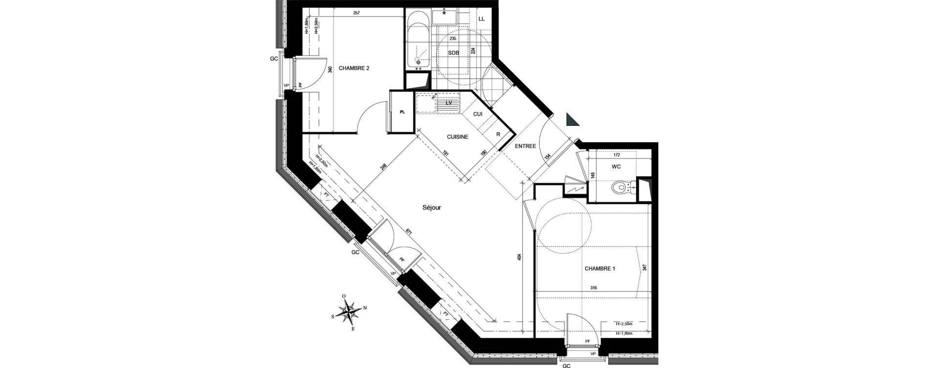 Appartement T3 de 56,48 m2 &agrave; Villiers-Le-Bel Village - val roger