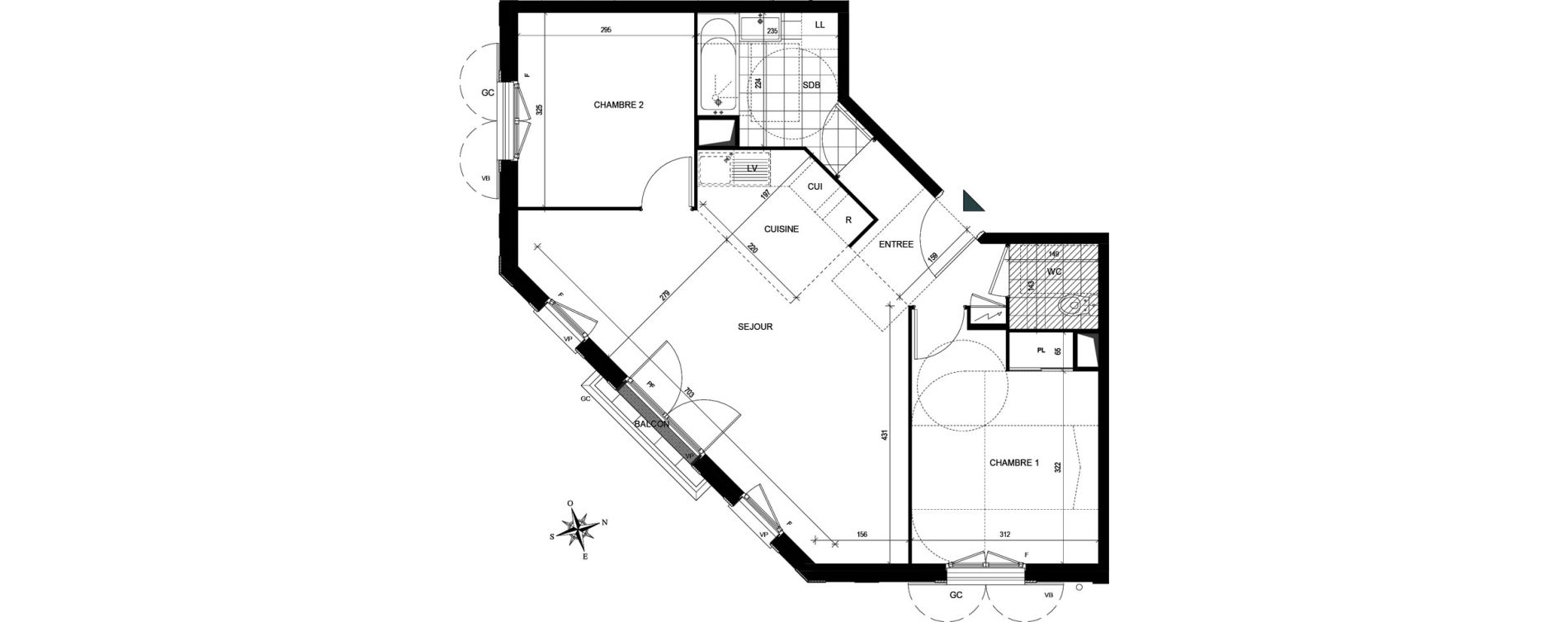 Appartement T3 de 61,14 m2 &agrave; Villiers-Le-Bel Village - val roger