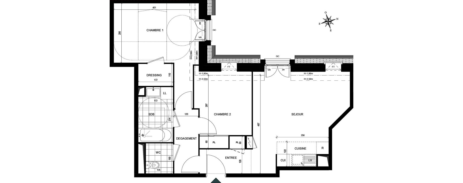 Appartement T3 de 59,13 m2 &agrave; Villiers-Le-Bel Village - val roger