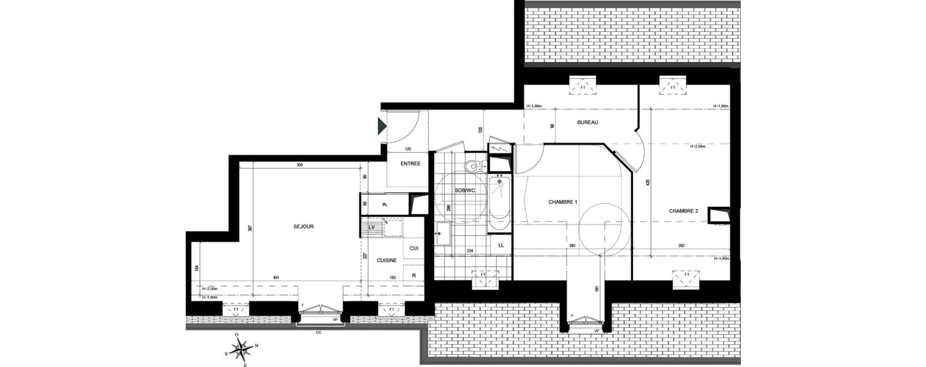 Appartement T3 de 61,97 m2 &agrave; Villiers-Le-Bel Village - val roger