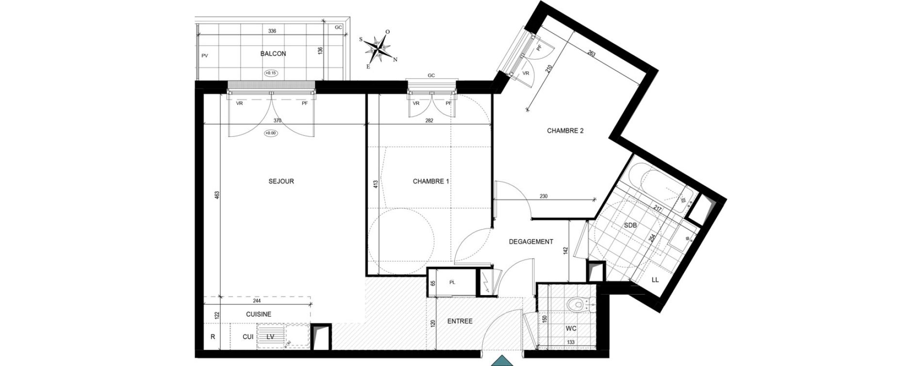 Appartement T3 de 60,80 m2 &agrave; Villiers-Le-Bel Village - val roger
