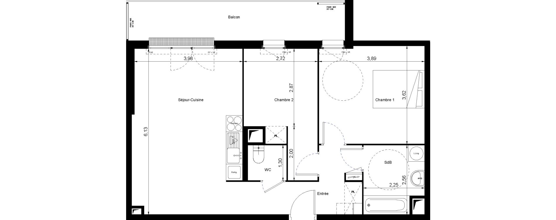 Appartement T3 de 63,60 m2 &agrave; Villiers-Le-Bel Centre