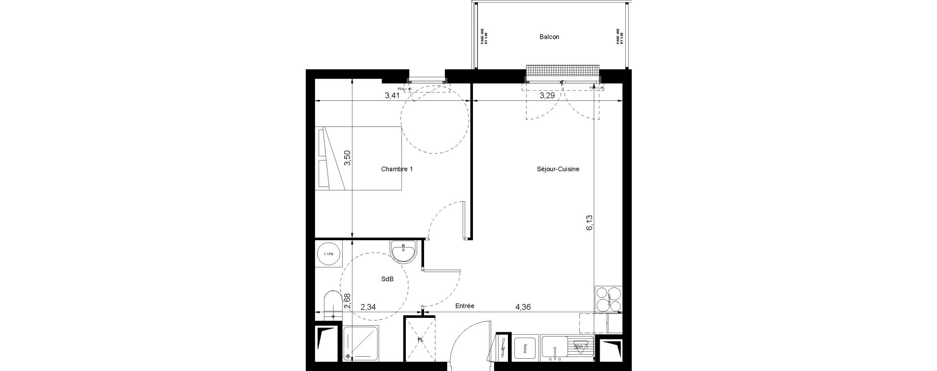 Appartement T2 de 39,85 m2 &agrave; Villiers-Le-Bel Centre