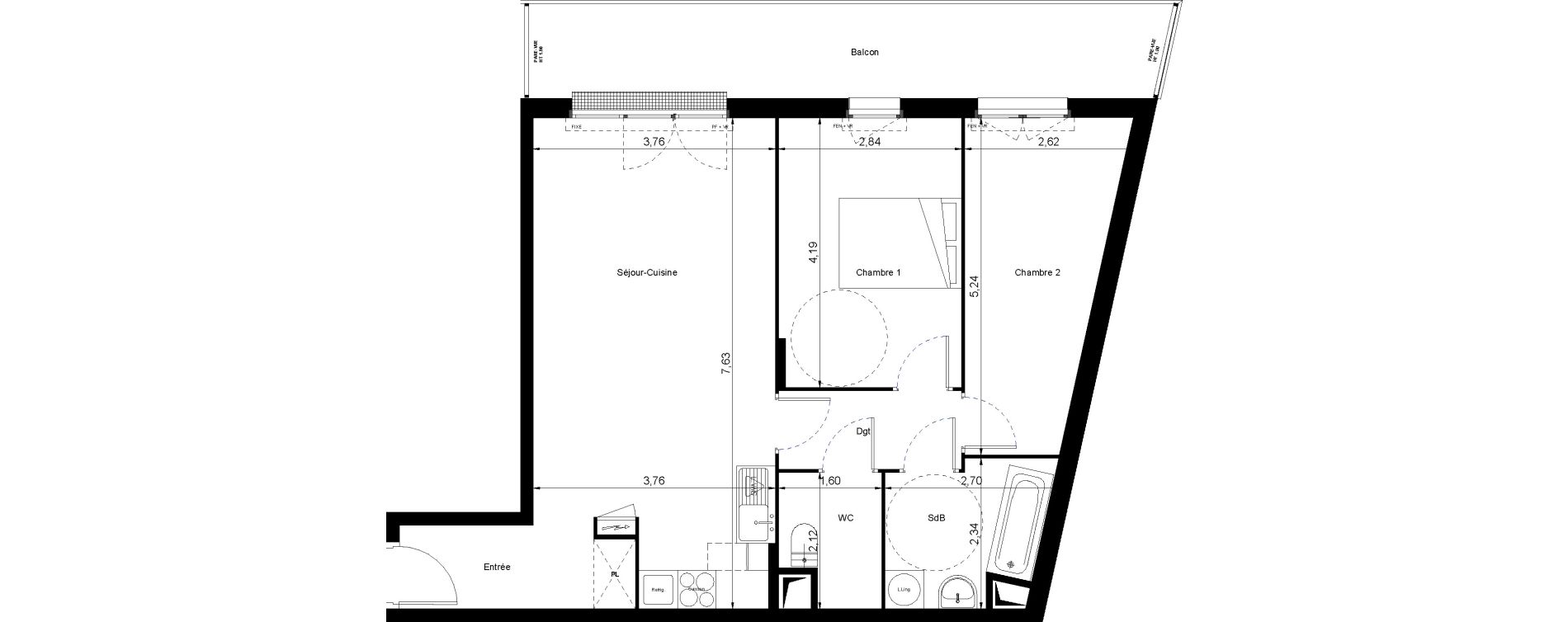 Appartement T3 de 65,05 m2 &agrave; Villiers-Le-Bel Centre