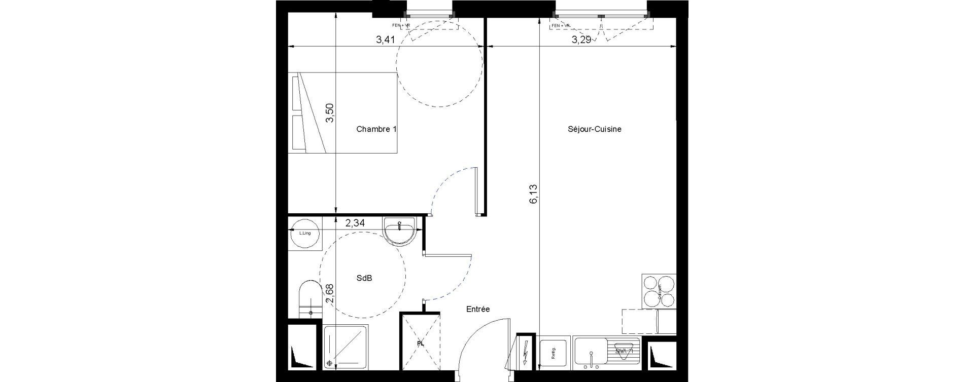 Appartement T2 de 39,85 m2 &agrave; Villiers-Le-Bel Centre