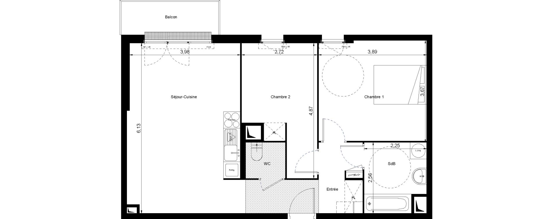 Appartement T3 de 63,60 m2 &agrave; Villiers-Le-Bel Centre