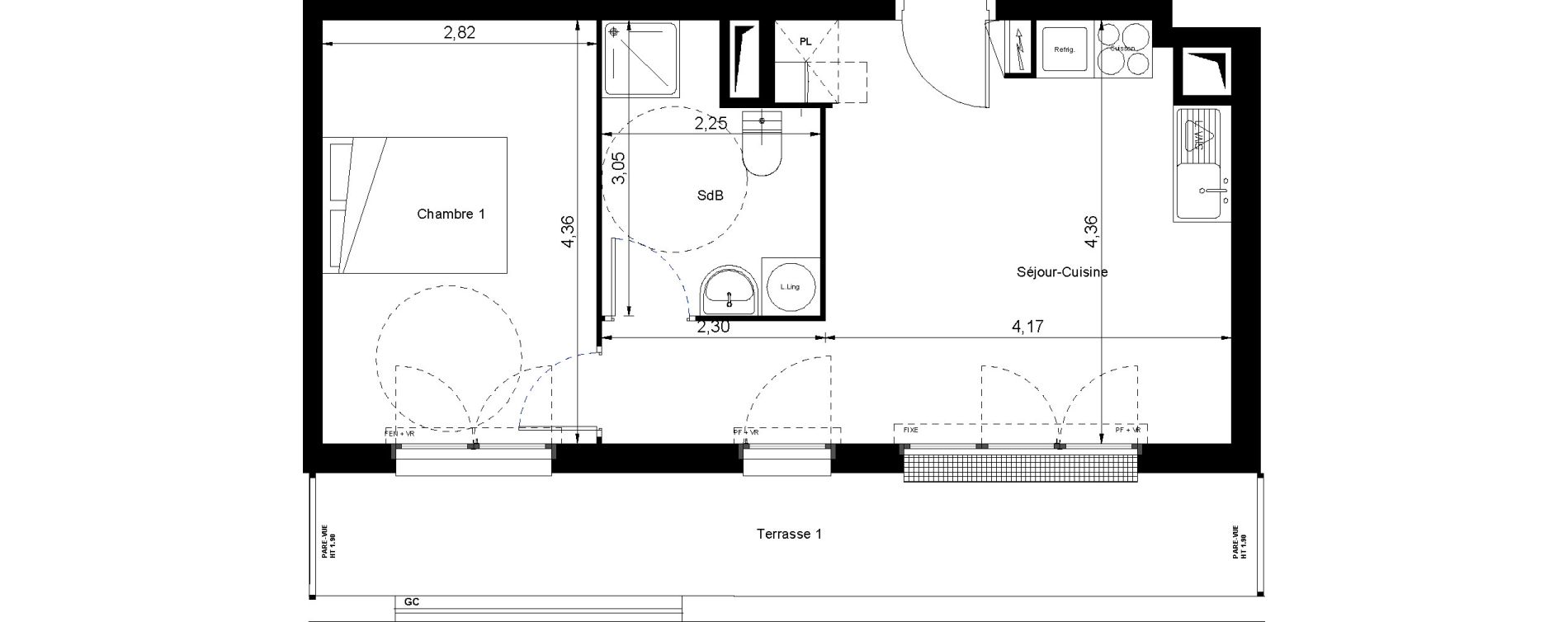 Appartement T2 de 38,95 m2 &agrave; Villiers-Le-Bel Centre