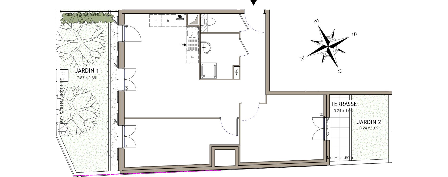 Appartement T3 de 57,58 m2 &agrave; Villiers-Le-Bel Village - val roger