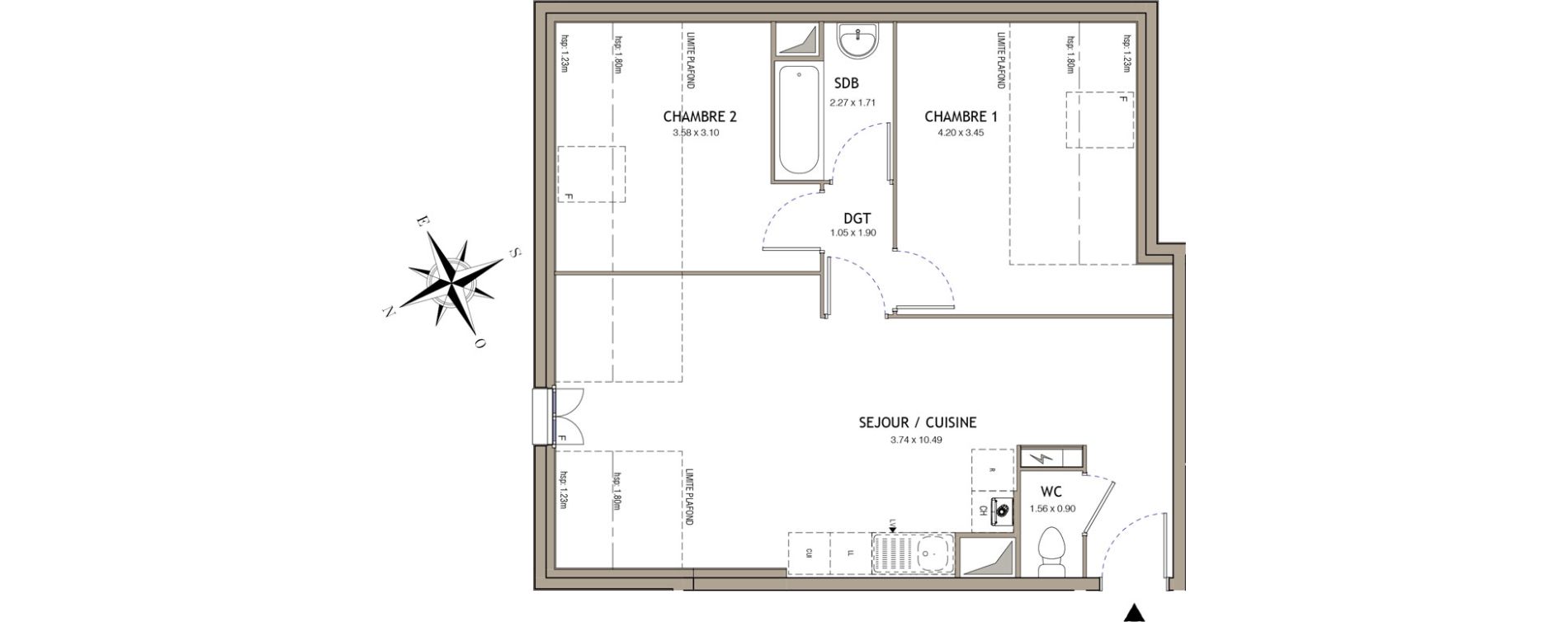 Appartement T3 de 57,86 m2 &agrave; Villiers-Le-Bel Village - val roger